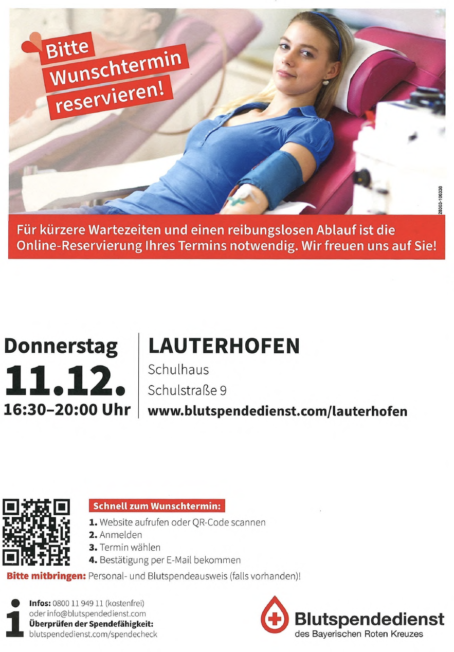 Blut spenden in Lauterhofen
